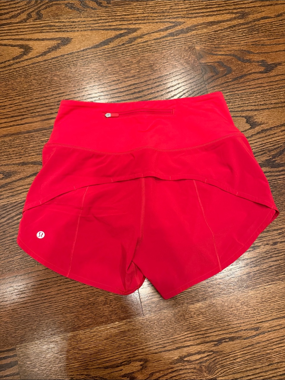lululemon athletica Bright Red Running Shorts with Liner